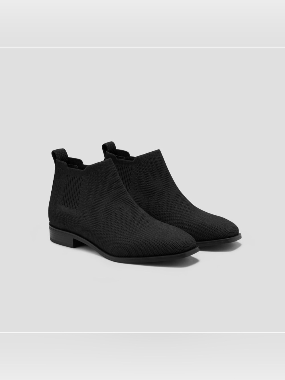 VIVAIA Ryan Slip-On Square-Toe Chelsea Boots in Black